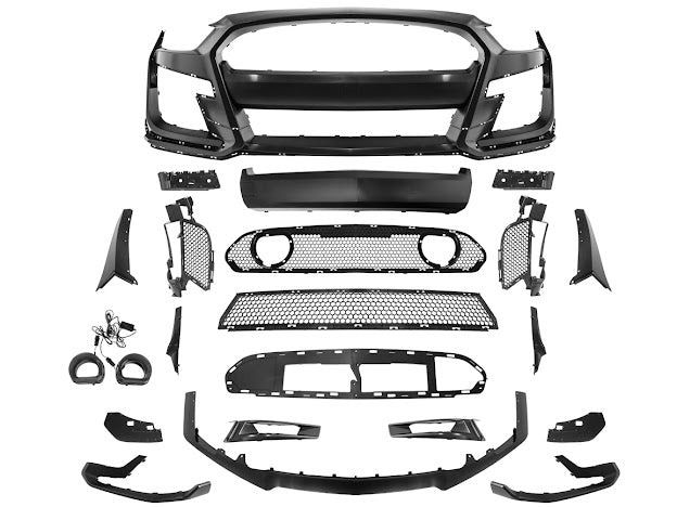 2015-17 FORD MUSTANG | GT500 CONVERSION FRONT BUMPER WITH LED GRILLE KIT