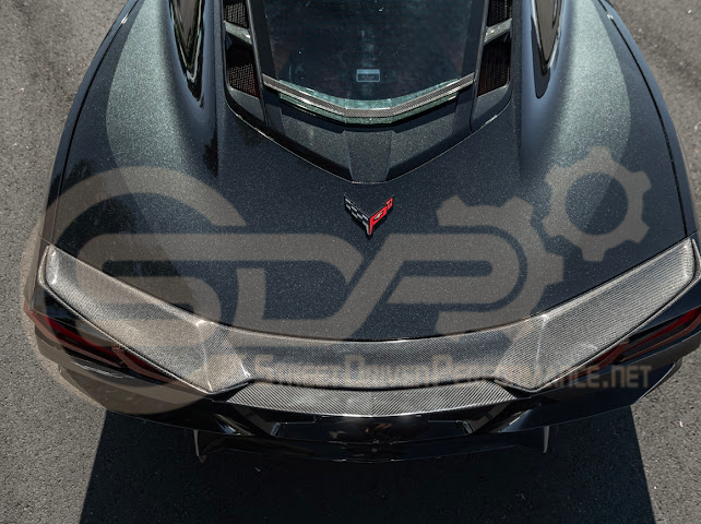 2023-Up CORVETTE C8 Z06 / E-RAY | CARBON FIBER REAR SPOILER WICKER BILL EXTENSION