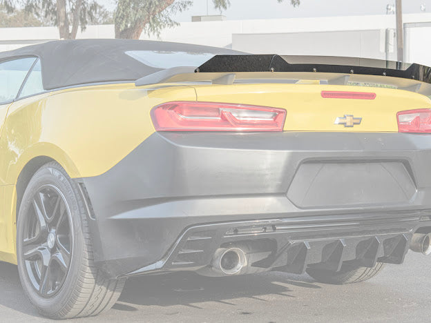 2010-2013 5TH GEN CAMARO GM FLUSH MOUNT WING SMOKE TINTED WICKERBILL