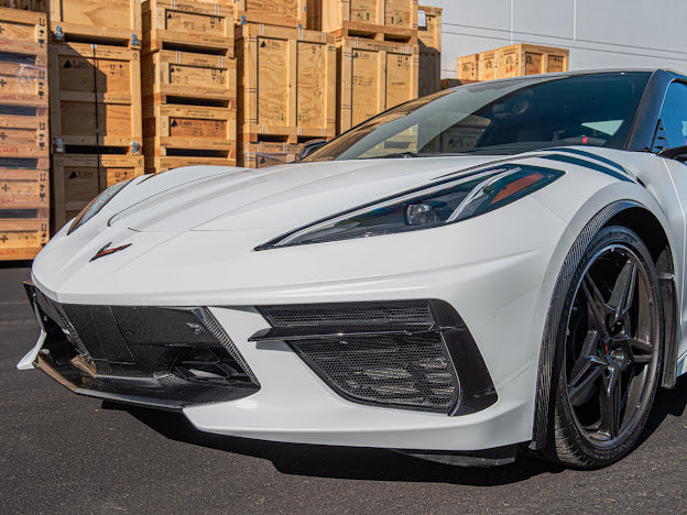 2020+ CHEVROLET CORVETTE C8 STINGRAY & Z51 | CARBON FIBER FASCIA PANEL GRILLE REPLACEMENT