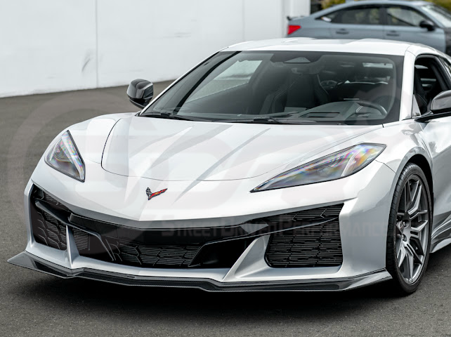 2023-UP CORVETTE C8 Z06 | Z07 STYLE EXTENDED ONE-PIECE FRONT LIP SPLITTER GROUND EFFECTS