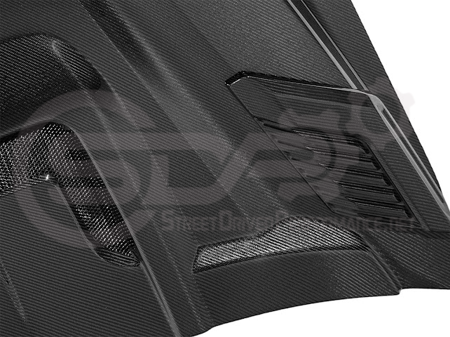 2022-UP TOYOTA TUNDRA | SDP CARBON FIBER FRONT VENTED HOOD WITH SIDE VENTS