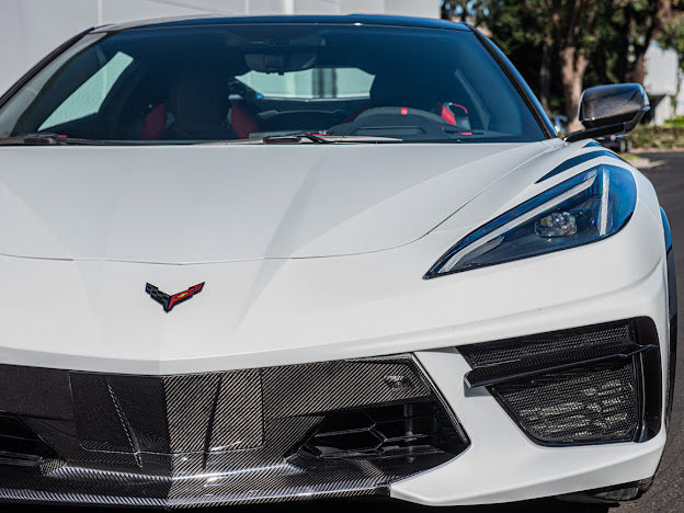2020+ CHEVROLET CORVETTE C8 STINGRAY & Z51 | CARBON FIBER FASCIA PANEL GRILLE REPLACEMENT