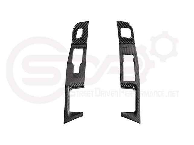 2021-UP FORD F-150 | FACTORY STYLE CARBON FIBER FRONT DOOR GLASS LIFTING PANEL COVER