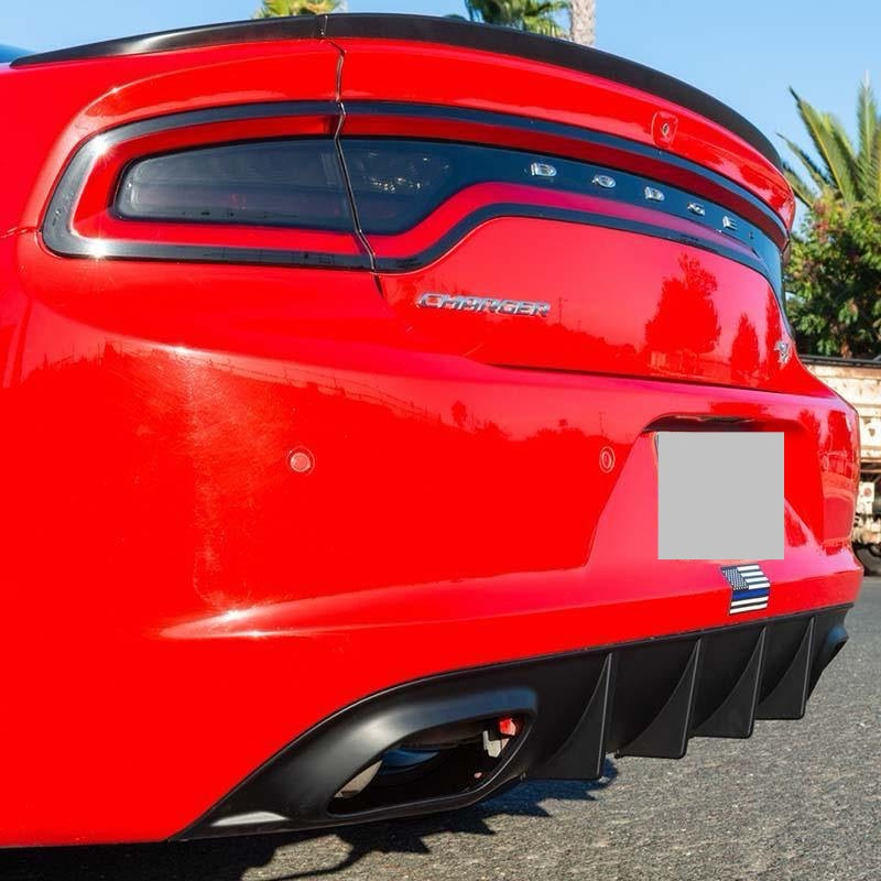 2015+ Dodge Charger Base | SRT Factory Style Rear Bumper Quad Exhaust Diffuser