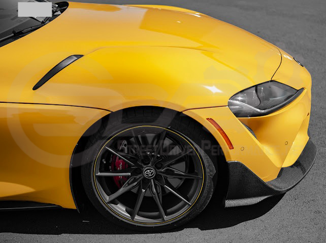 2020-Up Toyota GR Supra A90 A91 | A91 Package CARBON FIBER 3 Piece Front Bumper Lip Splitter Ground Effects