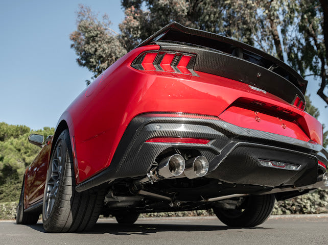 2024-Up Ford Mustang S650 | GT Style CARBON FIBER Rear Bumper Diffuser