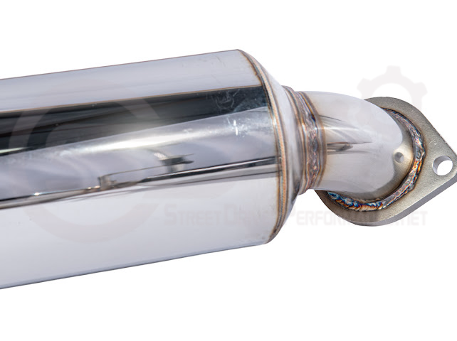 (2014-2016 INFINITI Q60 MUFFLER AXLE BACK EXHAUST (ANDOLIZED SILVER OR BURNT BLUE TIPS)