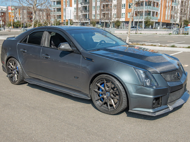 2009-2015 Cadillac CTS-V V2 SDP Style Double Sided Carbon Fiber Cowl Hood