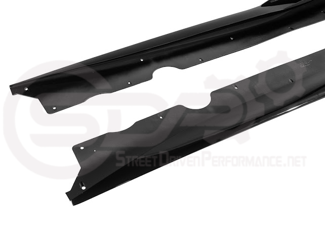 2020-UP CORVETTE C8 STINGRAY & Z51 | 5VM STYLE 2PCS GLOSSY BLACK SIDE SKIRTS ROCKER PANEL GROUND EFFECTS