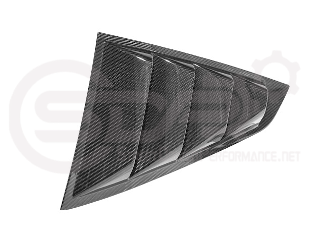2024-UP FORD MUSTANG S650 | CARBON FIBER SIDE QUARTER WINDOW LOUVER SUN SHADE COVER
