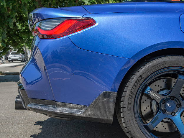 2021-Up BMW G82 / G83 M4 | M-Performance Style CARBON FIBER Rear Apron Lip Splitter Ground Effects (Pair)