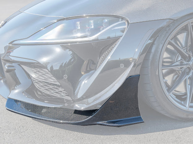 2020-UP TOYOTA SUPRA A91 CARBON FIBER FRONT SPLITTER LIP GROUND EFFECTS (2 PEICE)