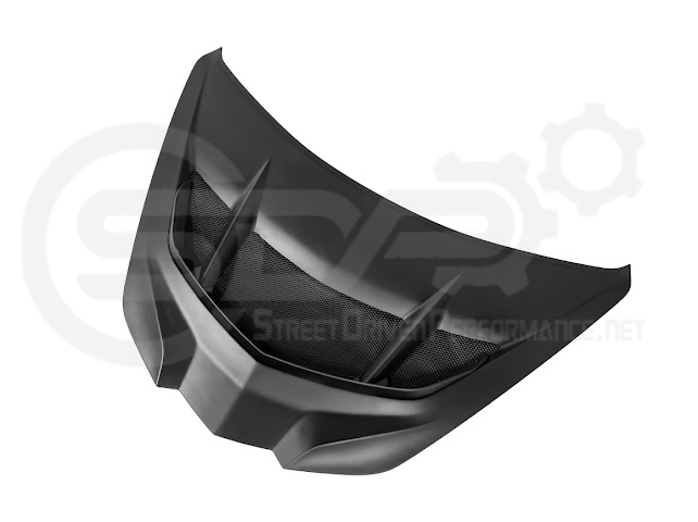 2020-PRESENT CHEVROLET CORVETTE C8 | ZR1 REPLICA STYLE  MATTE BLACK FRONT VENTED HOOD
