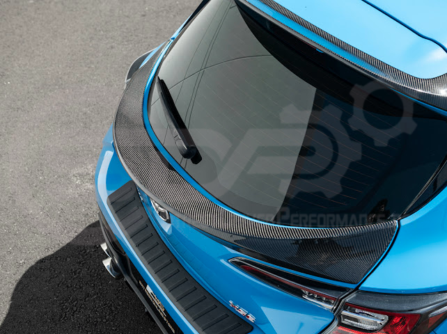 2019-UP TOYOTA GR COROLLA | JDM SDP PERFORMANCE STYLE CARBON FIBER REAR HATCH MID WING SPOILER