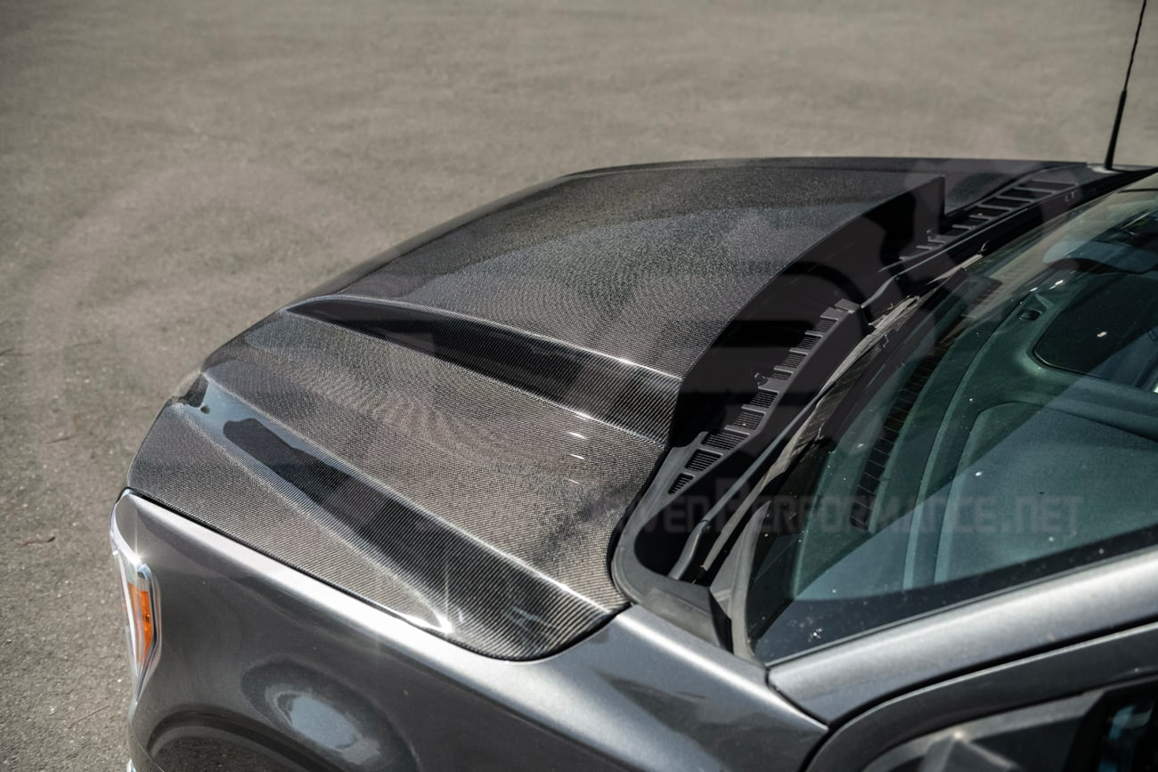2021-UP FORD F-150 | SDP PERFORMANCE STYLE CARBON FIBER FRONT COWL HOOD