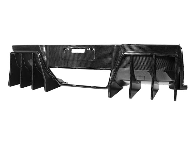 2014-2019 Corvette C7 Performance Track CARBON FIBER Rear Bumper Finned Diffuser