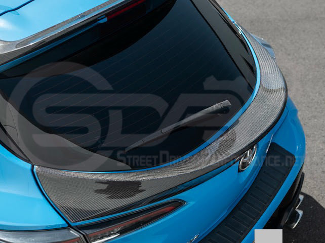 2019-UP TOYOTA GR COROLLA | JDM SDP PERFORMANCE STYLE CARBON FIBER REAR HATCH MID WING SPOILER