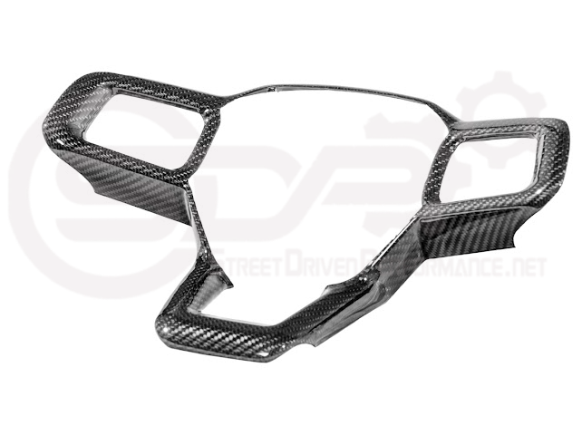 2024-Up Ford Mustang | Factory Style CARBON FIBER Tape On Steering Wheel Trim Full Cover