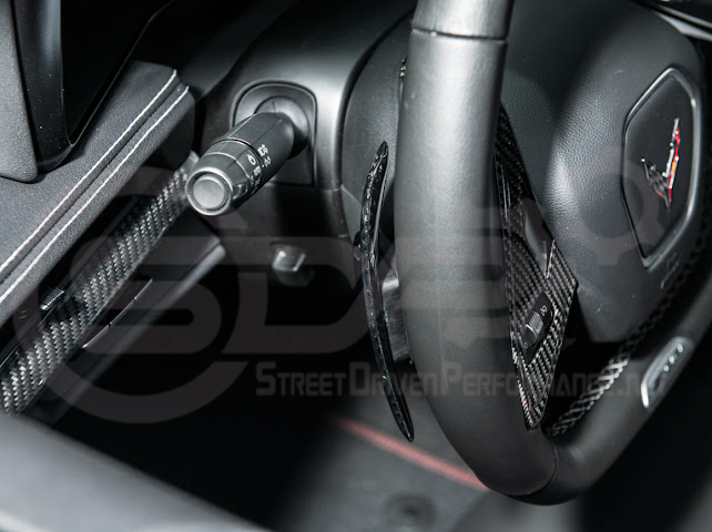 2020-Up Corvette C8 | CARBON FIBER Steering Wheel Paddle Shifters Replacement
