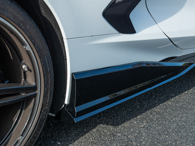 2020-PRESENT CHEVROLET CORVETTE C8 STINGRAY & Z51 | 3VM STYLE SIDE SKIRTS ROCKER PANELS GROUND EFFECTS