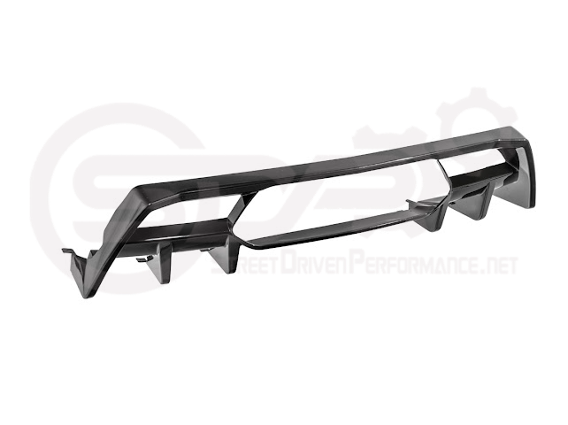 2023-UP CORVETTE C8 Z06 | GLOSSY BLACK REAR BUMPER FINNED DIFFUSER