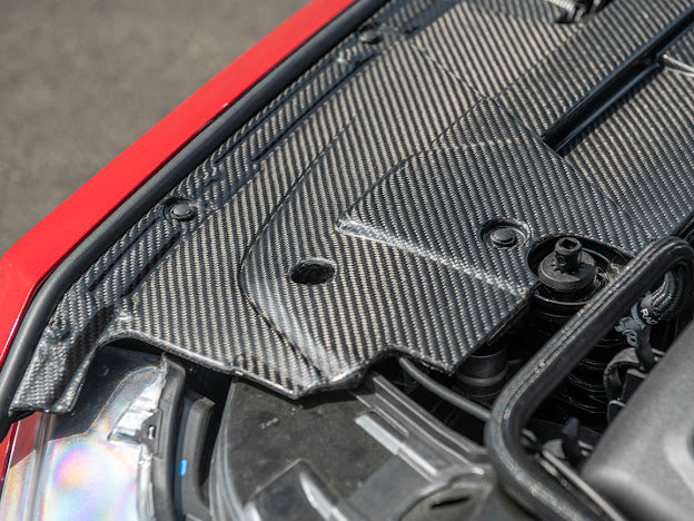 2024-UP MUSTANG S650 | CARBON FIBER ENGINE RADIATOR PANEL TRIM REPLACEMENT