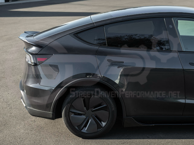 2025-UP TESLA MODEL Y | SDP TRACK STYLE GLOSS BLACK REAR TRUNK WING SPOILER