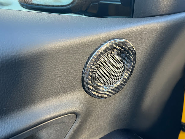 2020-Up Toyota GR Supra A90 A91 |Factory Style CARBON FIBER Inner Door Speaker Ring Trim Cover (Pair)