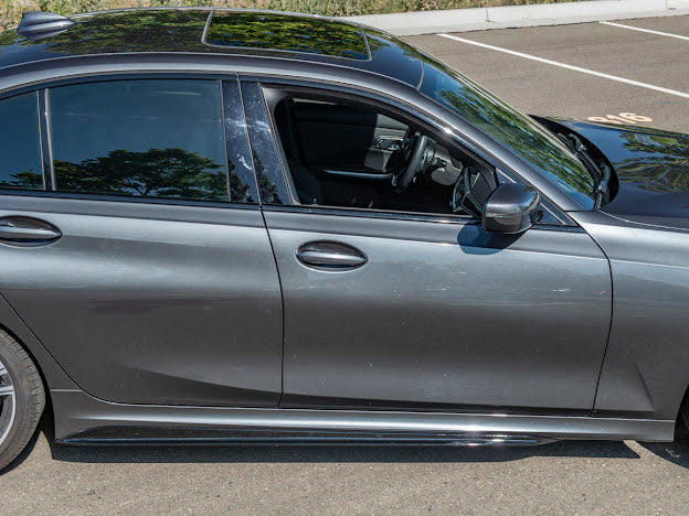2019-Up BMW G20 3-Series | M-Sport Style GLOSSY BLACK Side Skirts Rocker Panel Ground Effects