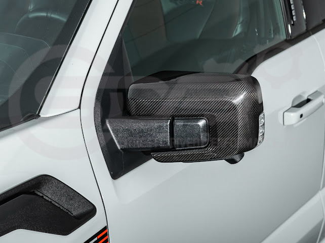 2022-UP FORD F-150 LIGHTNING | FACTORY STYLE CARBON FIBER SIDE MIRROR CAP COVERS (PAIR)