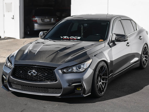 2014-Up Infiniti Q50 V37 | Performance CARBON FIBER Front Vented Hood