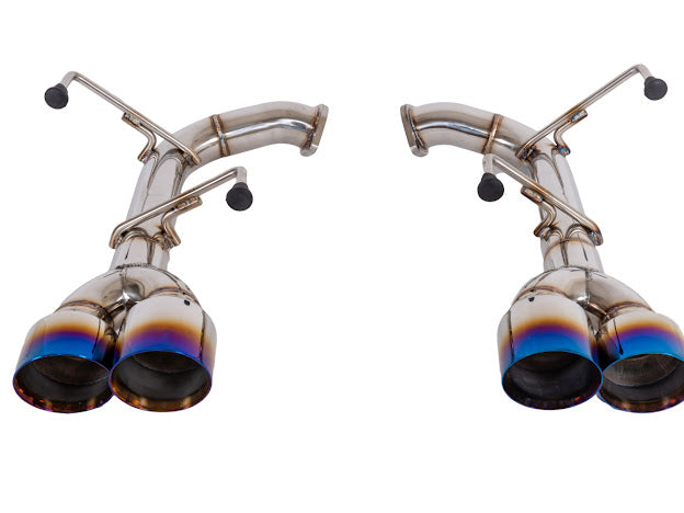 2015-2021 SUBARU WRX STI | MUFFLER DELETE QUAD TIPS CAT-BACK EXHAUST WITH BURNT BLUE TIPS