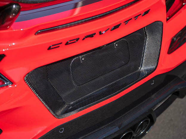 2020-UP CORVETTE C8 Z06 & E-RAY | CARBON FIBER LICENSE PLATE BACKING
