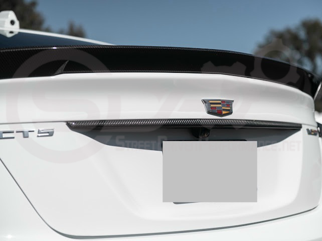 2021-Up Cadillac CT5, CT5-V, CT5-V Blackwing | Factory Style CARBON FIBER Rear Deck Lid Center Applique Trunk Insert Replacement