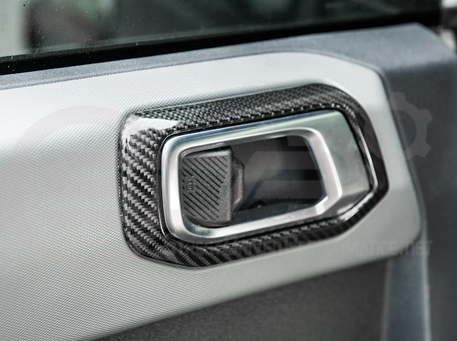 2021-UP FORD BRONCO CARBON FIBER REAR DOOR HANDLE TRIM COVER