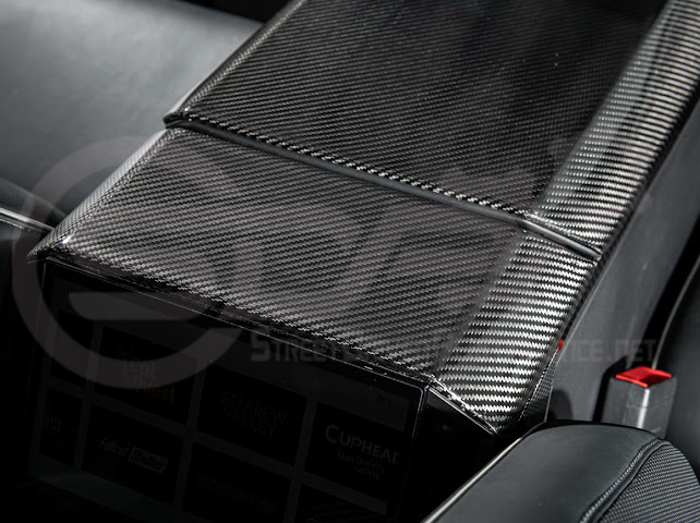 2024-Up Tesla Cybertruck | Interior DRY Carbon Fiber Rear Display Upper Cover
