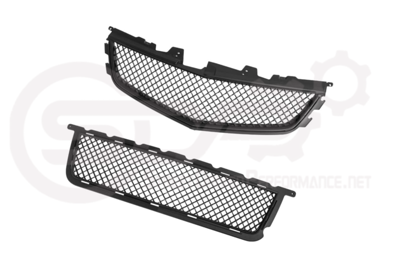 2009-2015 CTS-V V2 -  Black front grilles set (blank no emblem)