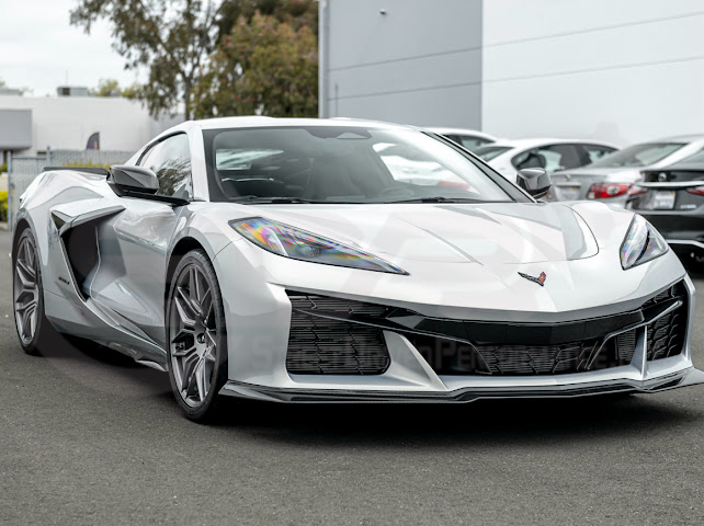 2023-UP CORVETTE C8 Z06 | Z07 STYLE EXTENDED ONE-PIECE FRONT LIP SPLITTER GROUND EFFECTS