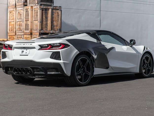 2020-Up Corvette C8 | Z06 Style Rear Center Quad Tips Exhaust Exit Grille Diffuser