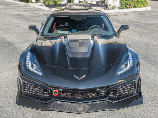 2019 CHEVROLET CORVETTE C7 ZR1 CARBON FIBER FRONT SPLITTER SIDE WINGLET EXTENSIONS (PAIR)