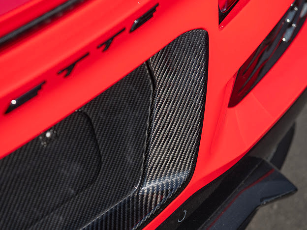 2020-UP CORVETTE C8 Z06 & E-RAY | CARBON FIBER LICENSE PLATE BACKING