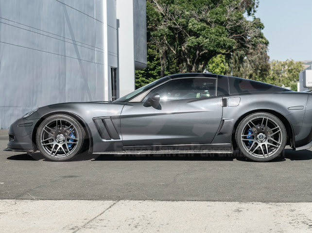 2005-2013 Chevrolet Corvette C6 |Z06 ZR1 STYLE CARBON FIBER Front & Rear Splash Guard Mud Flaps