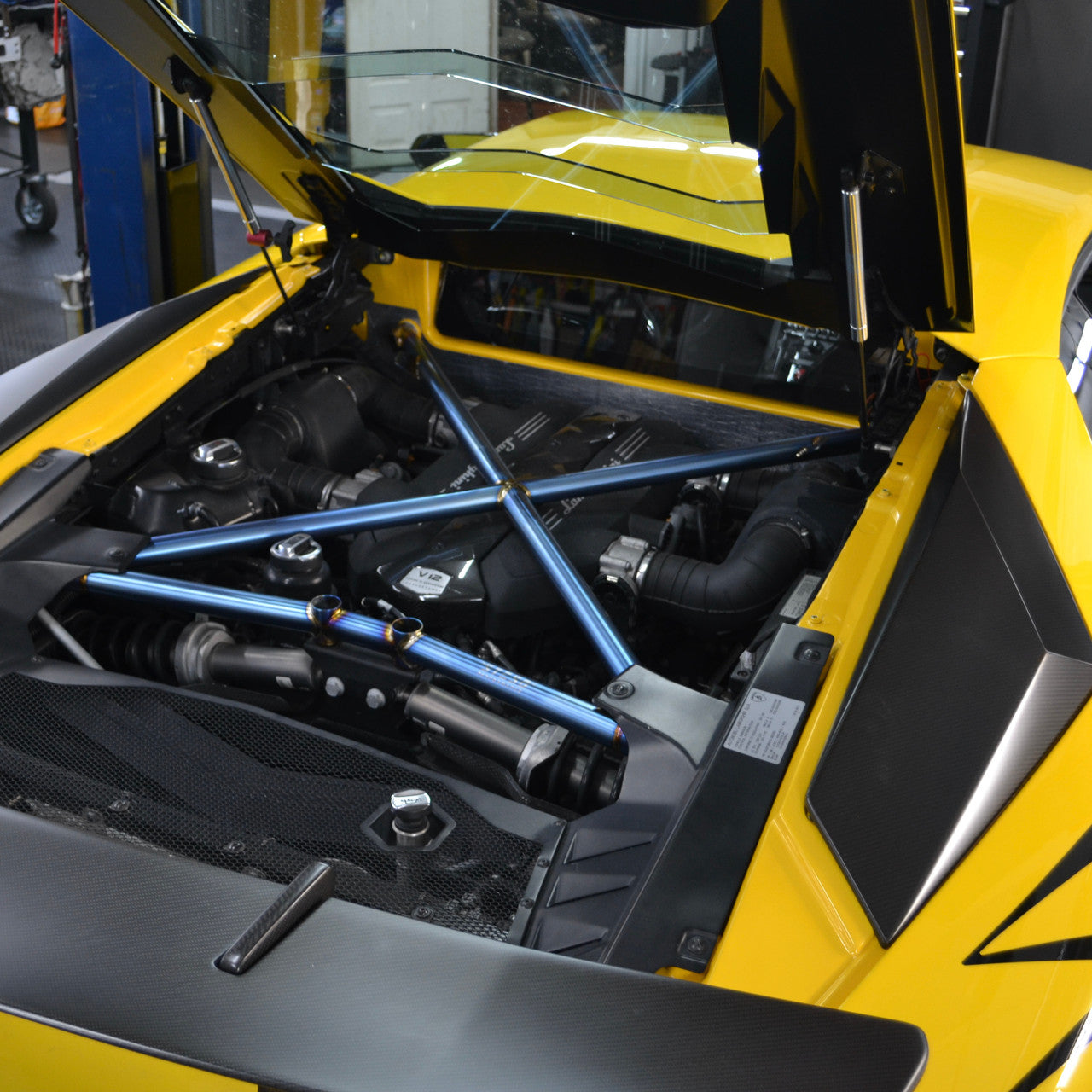 STESO Performance - Titanium X-brace for Lamborghini Aventador S SV SVJ