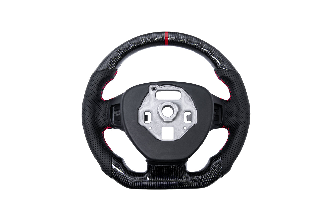 2014-2019 Chevrolet Corvette C7 - Carbon Fiber Red Stripe Steering Wheel