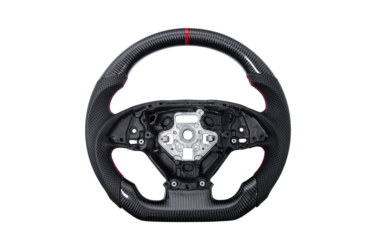 2014-2019 Chevrolet Corvette C7 - Carbon Fiber Red Stripe Steering Wheel