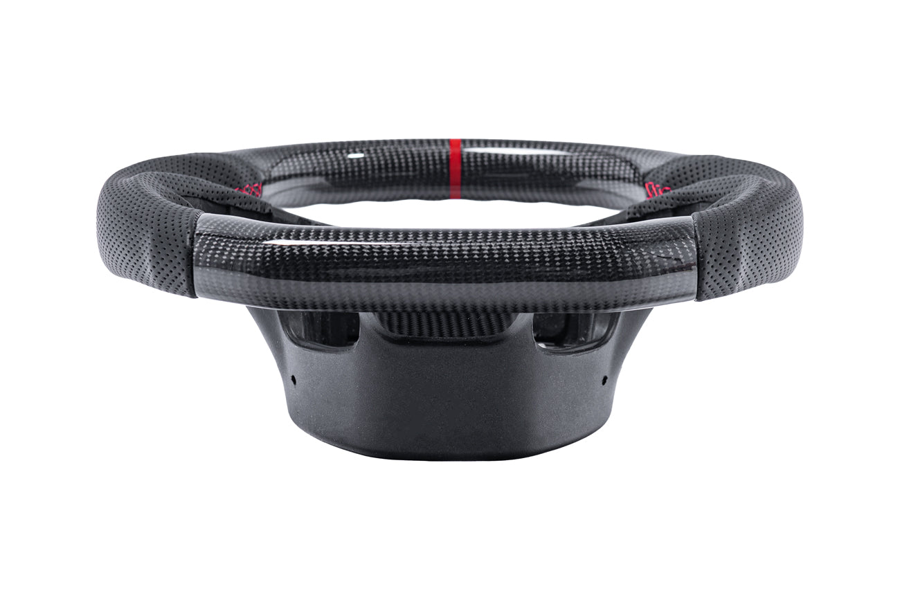 2014-2019 Chevrolet Corvette C7 - Carbon Fiber Red Stripe Steering Wheel