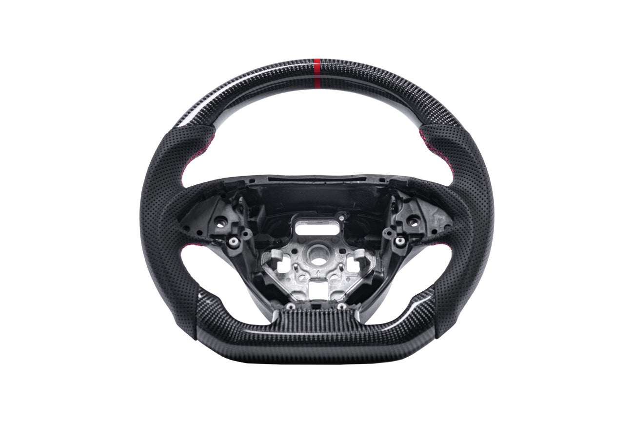 2014-2019 Chevrolet Corvette C7 - Carbon Fiber Red Stripe Steering Wheel