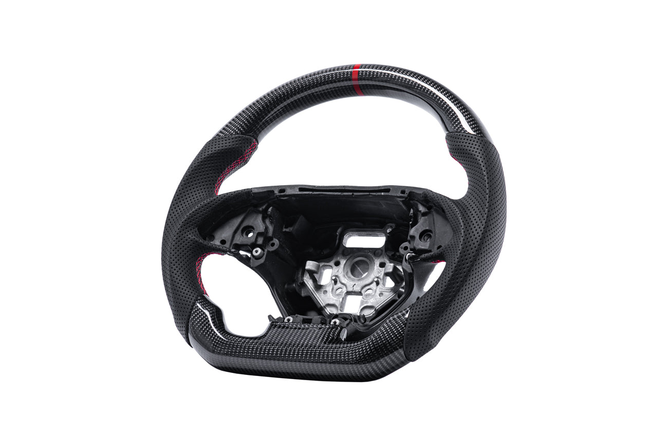 2014-2019 Chevrolet Corvette C7 - Carbon Fiber Red Stripe Steering Wheel