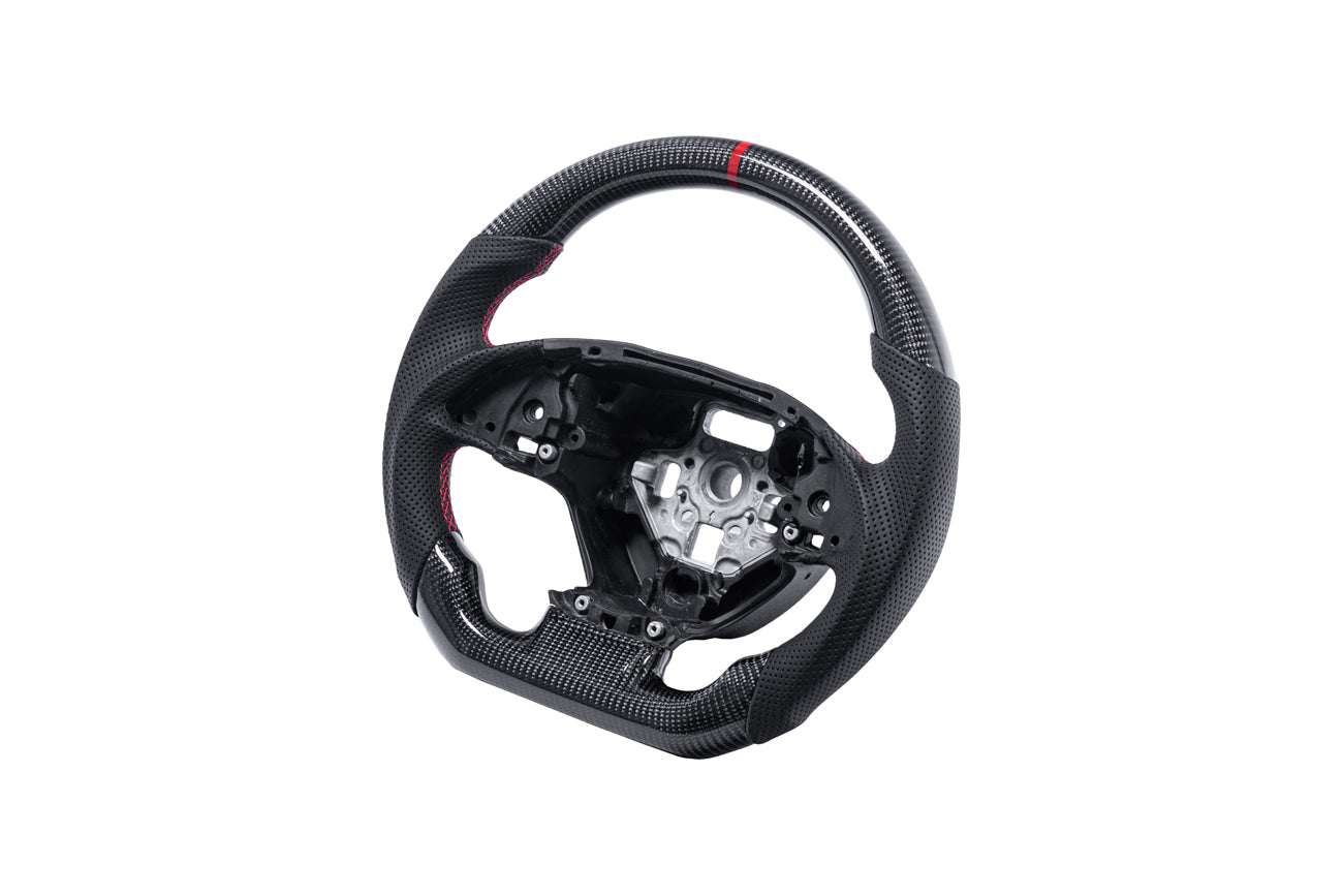 2014-2019 Chevrolet Corvette C7 - Carbon Fiber Red Stripe Steering Wheel